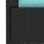 Sofá de 2 plazas con cojines ratán sintético negro de vidaXL, Conjuntos de jardín - Ref: Foro24-317531, Precio: 256,39 €, Des...