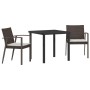 Set de Comedor de Jardín de 7 Piezas con Cojines de Poliratán Negro de , Sillas de jardín - Ref: Foro24-3379070, Precio: 567,...