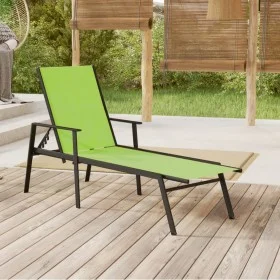 Tumbona de acero y tela textilene verde de vidaXL, Tumbonas - Ref: Foro24-317598, Precio: 115,72 €, Descuento: %