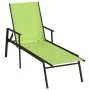 Tumbona de acero y tela textilene verde de vidaXL, Tumbonas - Ref: Foro24-317598, Precio: 115,72 €, Descuento: %