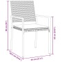 Conjunto de Comedor de Jardín de 5 Piezas con Cojines en Poliratán Negro | Foro24.es | Tu tienda online para hogar, jardín y más Foro24.es