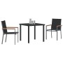 Conjunto de comedor de jardín de 7 piezas Black Textilene y acero de , Sillas de jardín - Ref: Foro24-3379091, Precio: 427,89...