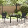 Conjunto de comedor de jardín de 7 piezas Black Textilene y acero de , Sillas de jardín - Ref: Foro24-3379091, Precio: 427,89...