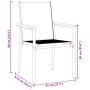 Conjunto de comedor de jardín de 7 piezas Black Textilene y acero de , Sillas de jardín - Ref: Foro24-3379091, Precio: 427,89...