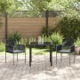 Set de Comedor de Jardín de 5 Piezas con Cojines Ratán Poliéster Negro de , Sillas de jardín - Ref: Foro24-3379110, Precio: 3...