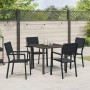 Juego de Comedor de Jardín de 5 Piezas Negro HDPE de , Sillas de jardín - Ref: Foro24-3379144, Precio: 337,52 €, Descuento: %