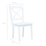 Sillas de comedor 6 unidades madera maciza de caucho blanco en Sillas de comedor | Comprar online en Foru.es