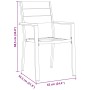 Juego de Comedor de Jardín de 5 Piezas Negro HDPE de , Sillas de jardín - Ref: Foro24-3379144, Precio: 337,52 €, Descuento: %