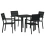 Juego de Comedor de Jardín de 9 Piezas HDPE Negro de , Sillas de jardín - Ref: Foro24-3379148, Precio: 602,96 €, Descuento: %