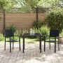 Juego de Comedor de Jardín de 7 Piezas en Ratán Sintético Negro de , Sillas de jardín - Ref: Foro24-3379153, Precio: 439,53 €...