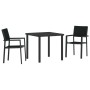 Juego de Comedor de Jardín de 9 piezas Negro Poly Ratán de , Sillas de jardín - Ref: Foro24-3379155, Precio: 556,78 €, Descue...