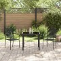 Juego de Comedor de Jardín de 9 Piezas Negro Cuerda de Algodón y Acero de , Sillas de jardín - Ref: Foro24-3379162, Precio: 5...