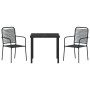 Juego de Comedor de Jardín de 9 Piezas Negro Cuerda de Algodón y Acero de , Sillas de jardín - Ref: Foro24-3379162, Precio: 5...