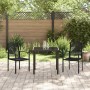 Conjunto de Jardín de 5 Piezas Negro Ratán PVC de , Sillas de jardín - Ref: Foro24-3379166, Precio: 291,88 €, Descuento: %