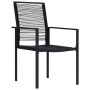 Conjunto de Jardín de 5 Piezas Negro Ratán PVC de , Sillas de jardín - Ref: Foro24-3379166, Precio: 291,88 €, Descuento: %