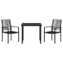 Conjunto de Jardín de 5 Piezas Negro Ratán PVC de , Sillas de jardín - Ref: Foro24-3379166, Precio: 291,88 €, Descuento: %