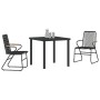 Juego de Comedor Jardín de 5 Piezas Negro Ratán PVC de , Sillas de jardín - Ref: Foro24-3379173, Precio: 331,85 €, Descuento: %
