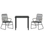 Conjunto de comedor de jardín de 7 piezas Negro Ratán PVC de , Sillas de jardín - Ref: Foro24-3379174, Precio: 438,40 €, Desc...