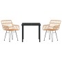 Juego de Comedor de Jardín de 7 Piezas Ratán Poliéster Marrón de , Sillas de jardín - Ref: Foro24-3379181, Precio: 563,16 €, ...