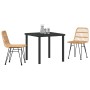Conjunto de Comedor de Jardín de 5 Piezas de Ratán Poliéster Negro | Foro24.es | Tu tienda online para hogar, jardín y más Foro24.es