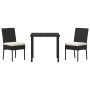 Juego de Comedor de Jardín 5 Piezas Gris Poliratán de , Sillas de jardín - Ref: Foro24-3379214, Precio: 320,29 €, Descuento: %