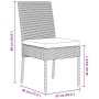 Juego de Comedor de Jardín 5 Piezas Gris Poliratán de , Sillas de jardín - Ref: Foro24-3379214, Precio: 320,29 €, Descuento: %