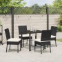 Conjunto de Comedor de Jardín 5 Piezas Negro Poliratán de , Sillas de jardín - Ref: Foro24-3379220, Precio: 304,70 €, Descuen...
