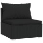 Sofá de 3 plazas con cojines ratán sintético negro de vidaXL, Conjuntos de jardín - Ref: Foro24-317522, Precio: 353,42 €, Des...