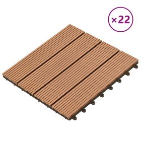 Baldosas de porche de WPC 30x30 cm 2 m² marrón 22 unidades en Materiales de construcción | Comprar online en Foru.es