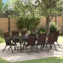 Set de Comedor de Jardín 9 Piezas Marrón Poliratán | Foro24.es | Tu tienda online para hogar, jardín y más Foro24.es