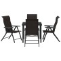 Set de Comedor de Jardín de 5 Piezas Negro Poliratán | Foro24.es | Tu tienda online para hogar, jardín y más Foro24.es