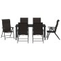 Juego de Comedor de Jardín de 7 Piezas Negro Poliratán | Foro24.es | Tu tienda online para hogar, jardín y más Foro24.es