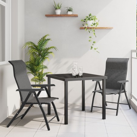 Set de Comedor de Jardín de 3 Piezas Gris Poliratán de , Sillas de jardín - Ref: Foro24-3379275, Precio: 217,16 €, Descuento: %