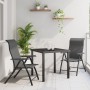 Set de Comedor de Jardín de 3 Piezas Gris Poliratán de , Sillas de jardín - Ref: Foro24-3379275, Precio: 217,16 €, Descuento: %