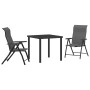 Set de Comedor de Jardín de 3 Piezas Gris Poliratán de , Sillas de jardín - Ref: Foro24-3379275, Precio: 217,16 €, Descuento: %