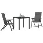 Set de Comedor de Jardín de 3 Piezas Gris Poliratán de , Sillas de jardín - Ref: Foro24-3379275, Precio: 217,16 €, Descuento: %