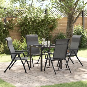 Conjunto de jardín de 5 piezas Gris Polirratán de , Sillas de jardín - Ref: Foro24-3379276, Precio: 347,32 €, Descuento: %