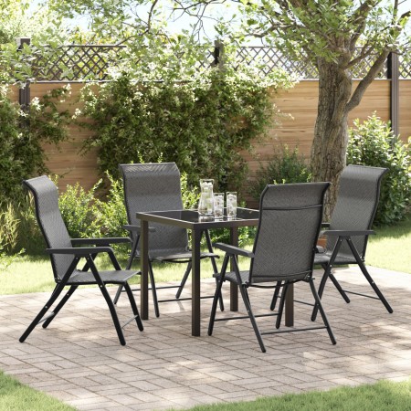 Conjunto de jardín de 5 piezas Gris Polirratán de , Sillas de jardín - Ref: Foro24-3379276, Precio: 347,32 €, Descuento: %