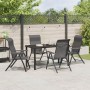 Set de Jardín de 5 Piezas Gris Ratán Poliéster de , Sillas de jardín - Ref: Foro24-3379277, Precio: 365,07 €, Descuento: %