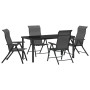 Set de Comedor de Jardín de 5 Piezas Grises en Ratán Polímero de , Sillas de jardín - Ref: Foro24-3379278, Precio: 383,90 €, ...