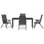 Set de Comedor de Jardín de 5 Piezas Grises en Ratán Polímero de , Sillas de jardín - Ref: Foro24-3379278, Precio: 383,90 €, ...
