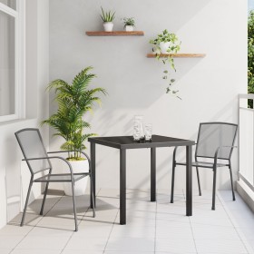 Set de comedor de jardín de 3 piezas Acero Antracita de , Sillas de jardín - Ref: Foro24-3379282, Precio: 201,96 €, Descuento: %