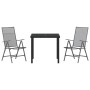 Conjunto de Comedor de Jardín de 3 Piezas Acero Antracita de , Sillas de jardín - Ref: Foro24-3379289, Precio: 206,56 €, Desc...