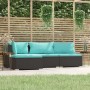 Juego de jardín con cojines 4 piezas ratán sintético negro de vidaXL, Conjuntos de jardín - Ref: Foro24-317534, Precio: 418,2...