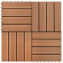 Baldosas de porche de WPC 30x30 cm 2 m² marrón 22 unidades en Materiales de construcción | Comprar online en Foru.es