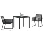 Set de Comedor de Jardín de 5 Piezas Ratan Polímero Negro de , Sillas de jardín - Ref: Foro24-3379311, Precio: 366,23 €, Desc...