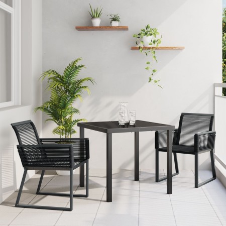 Juego de Comedor de Jardín de 7 Piezas Negro Ratan Sintético de , Sillas de jardín - Ref: Foro24-3379315, Precio: 601,91 €, D...
