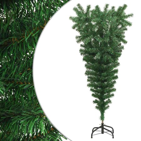Árbol de Navidad artificial invertido con soporte verde 120 cm en Decoración Festiva y Estacional | Comprar online en Foru.es