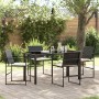 Set de Comedor de Jardín de 5 Piezas con Cojines Ratán Poliéster Negro | Foro24.es | Tu tienda online para hogar, jardín y más Foro24.es