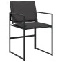 Juego de Comedor de 9 Piezas con Cojines Negro Textileno y Acero de , Sillas de jardín - Ref: Foro24-3379335, Precio: 502,00 ...